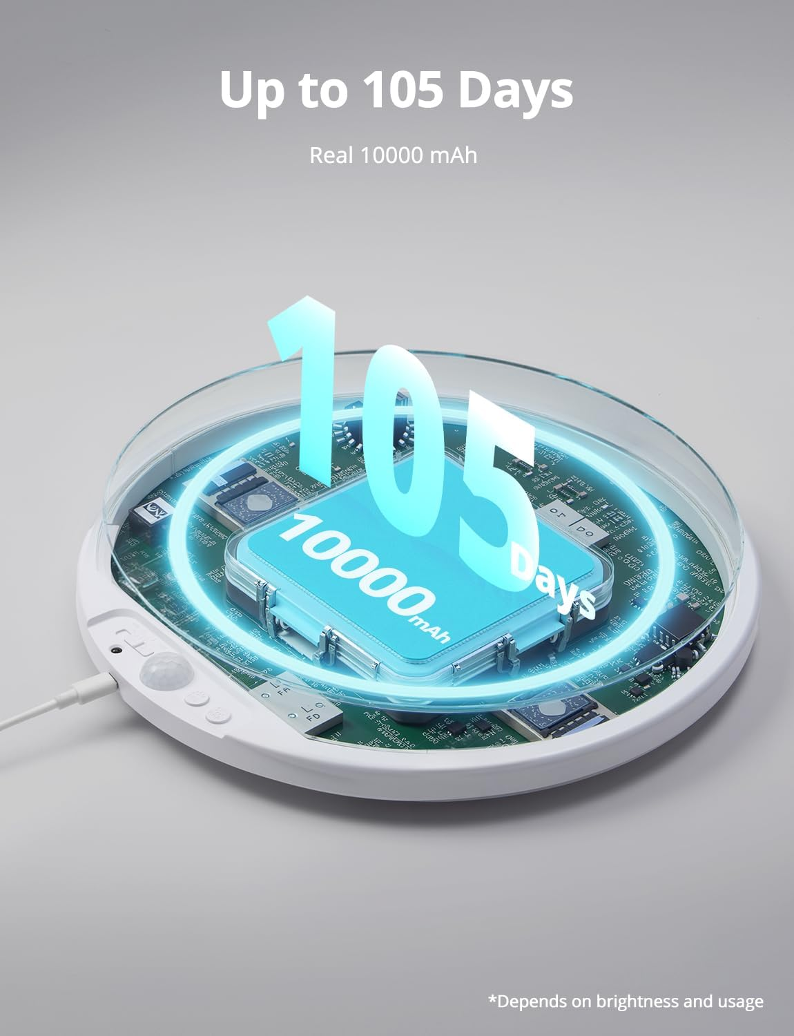 Una batteria da 10000mAh con fino a 105 giorni di autonomia.