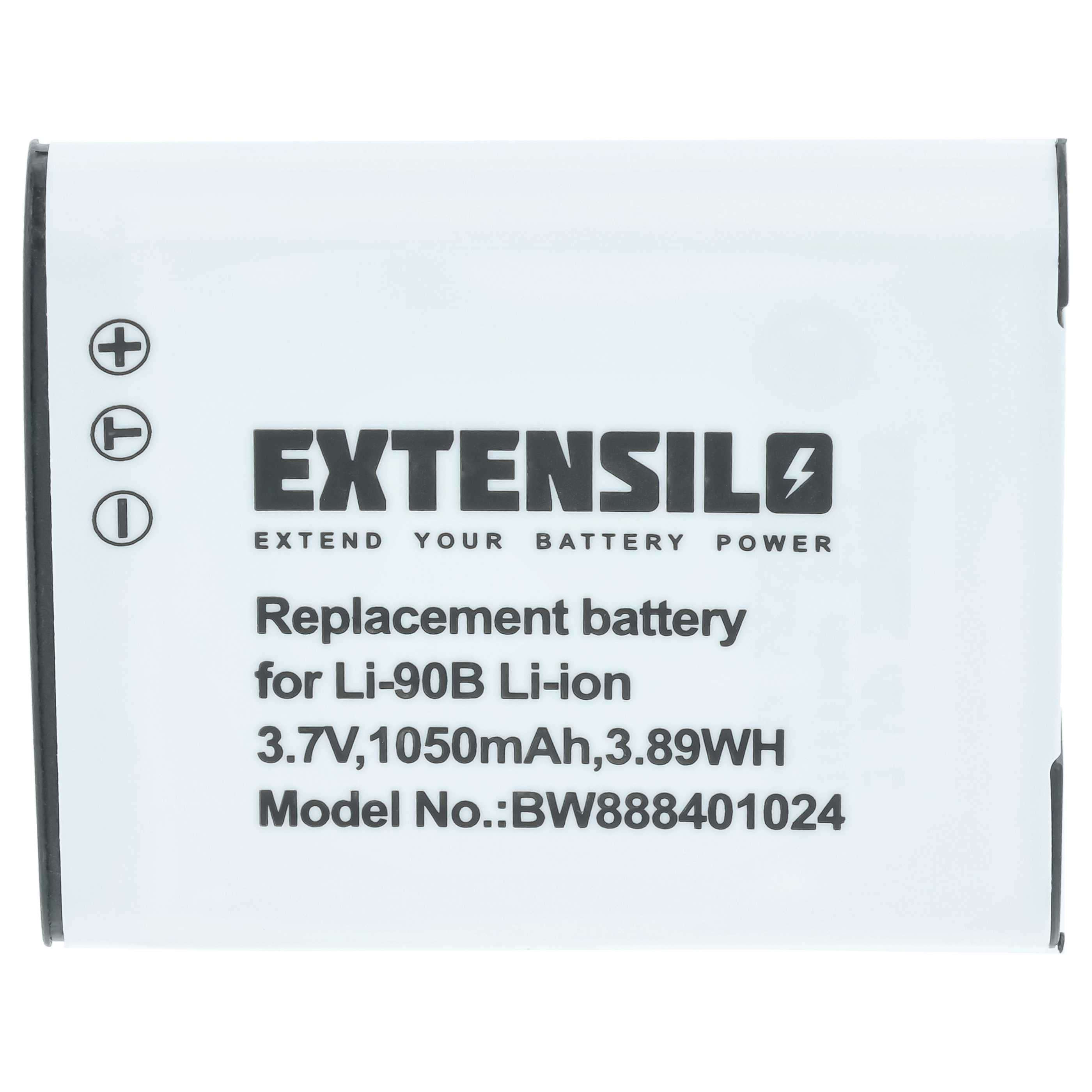 Weiße Batterie für Li-90B Li-ion, 3,7V, 1050mAh, Modell BW888401024.