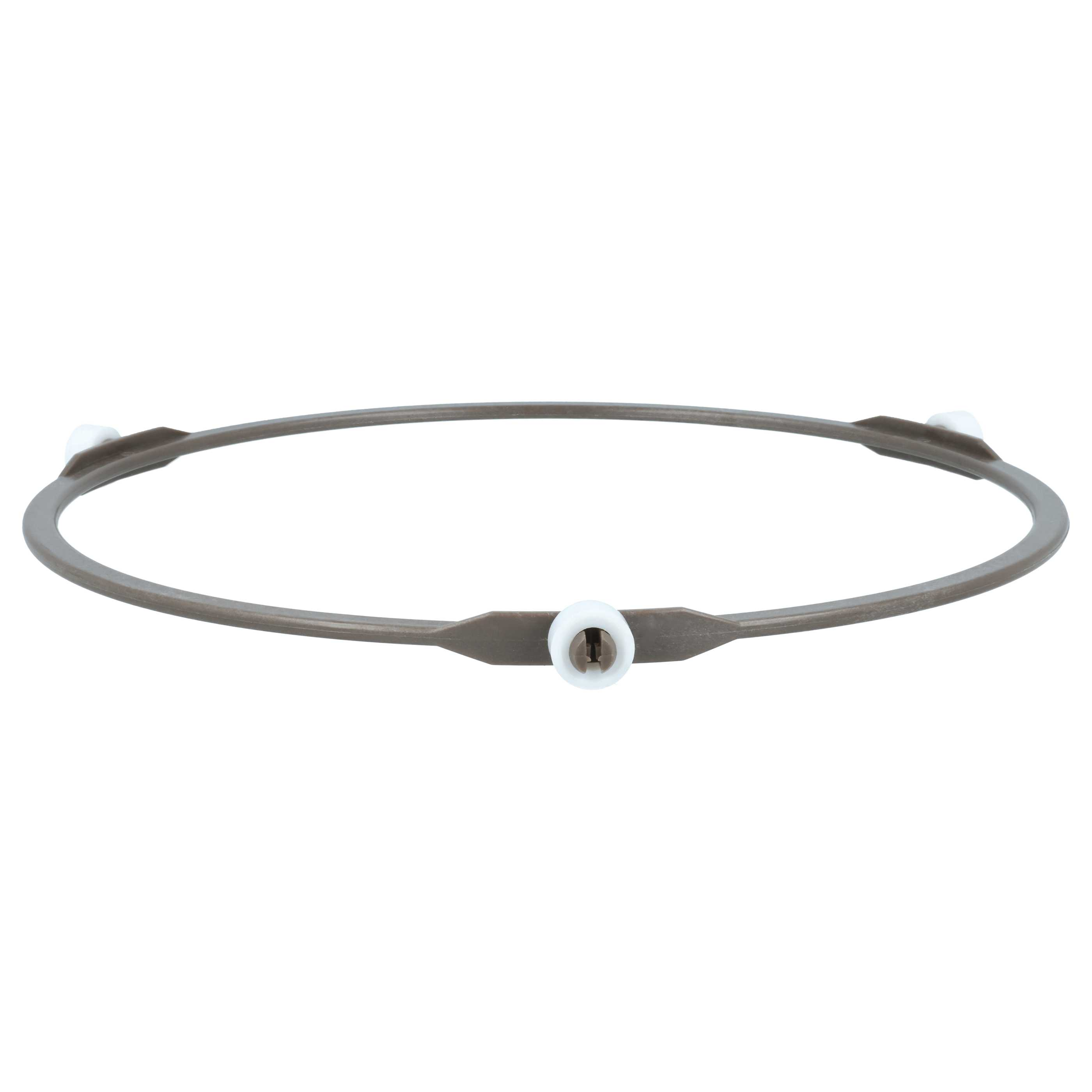 Grauer Ring mit drei weißen Halterungen auf weißem Hintergrund.