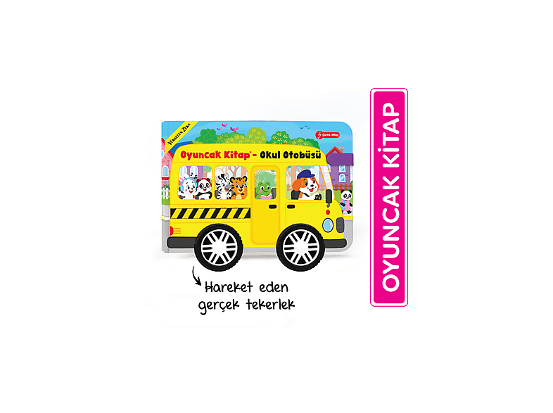 YUKSELEN ZEKA Oyuncak Kitap - Okul Otobüsü (Gerçek Tekerlekli)