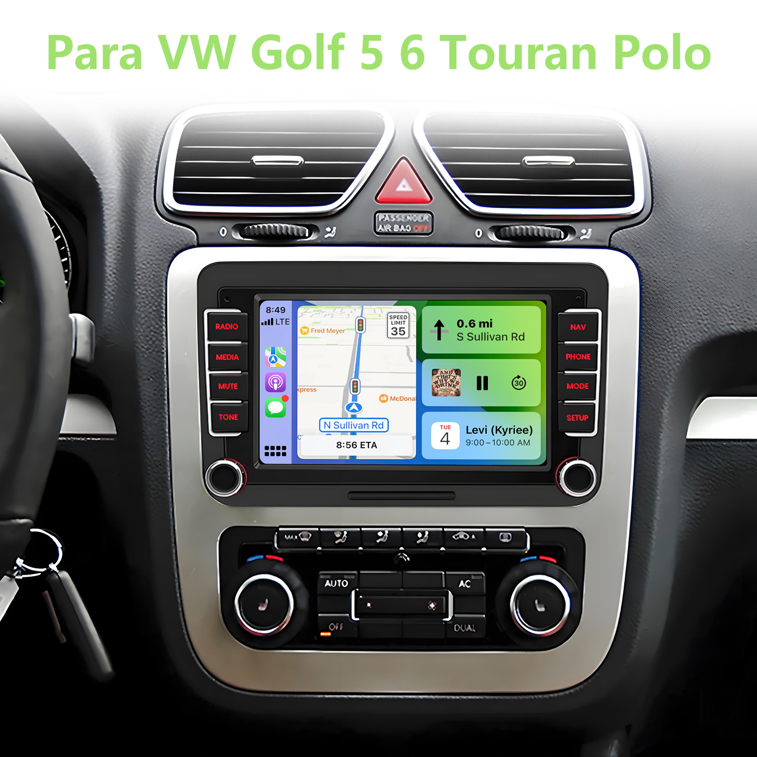 Salpicadero VW Golf 5 6 Touran Polo con sistema de navegación.