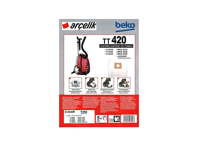 POPULER S 4240 Uyumlu  Elektrikli Süpürge Torbası (20 Adet)