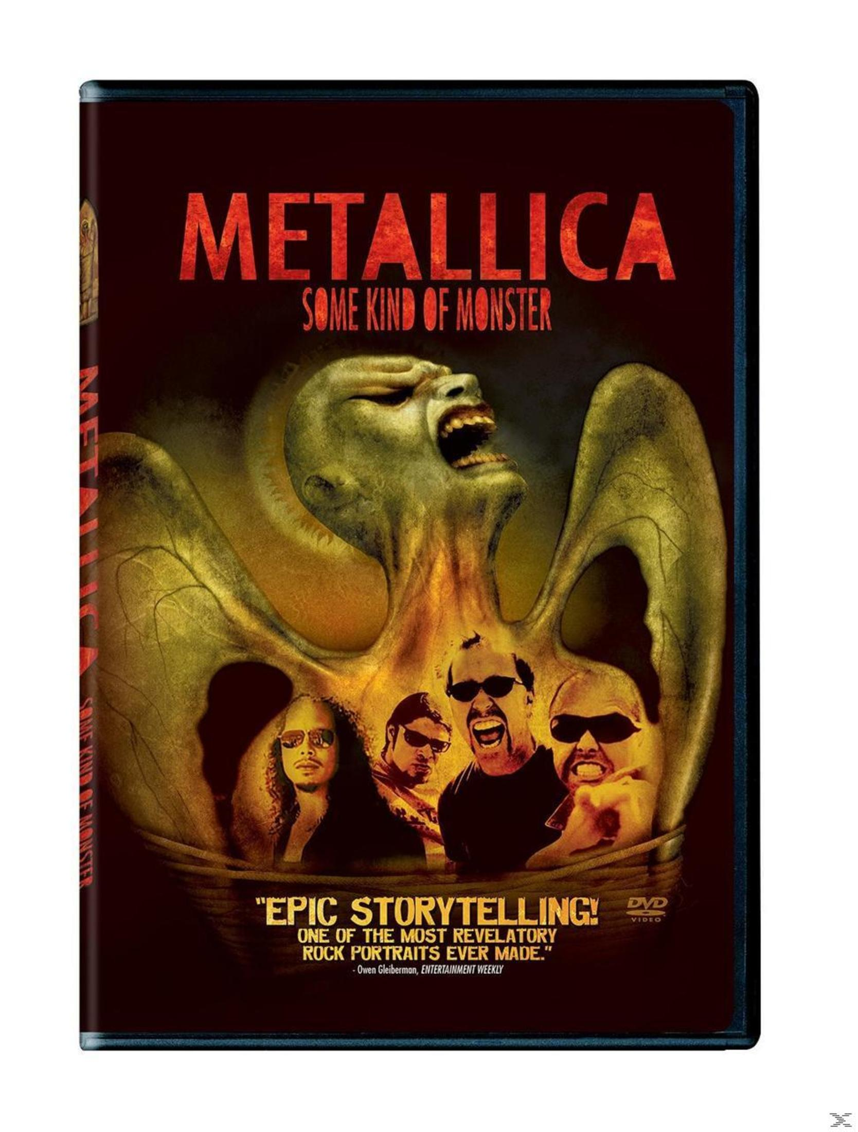 Metallica: Some Kind of Monster DVD-Cover mit Bandmitgliedern und Monster.