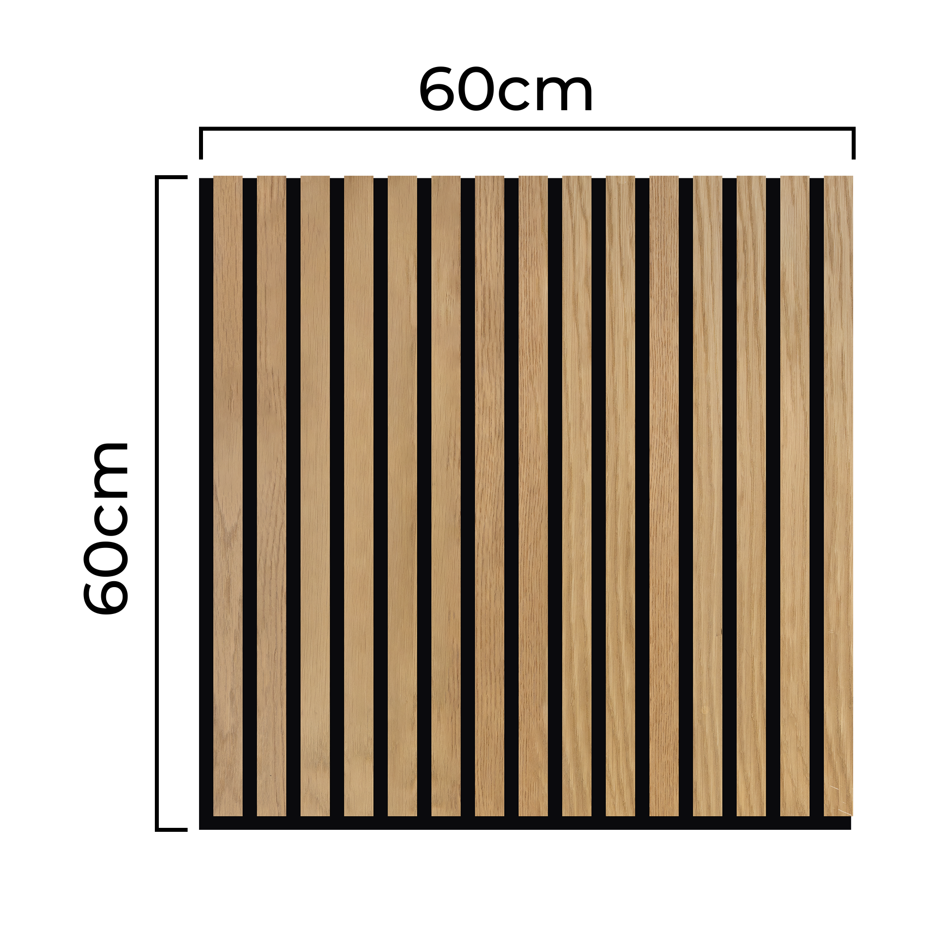 Listones de madera con espacios oscuros sobre fondo negro.