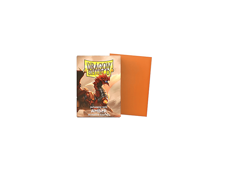 Dragon Shield – Pochettes Japonaises Mats Ambre – 60 Protections – Dos Texturé – Pour Cartes 59x86 Mm – Accessoire Jeux De Cartes