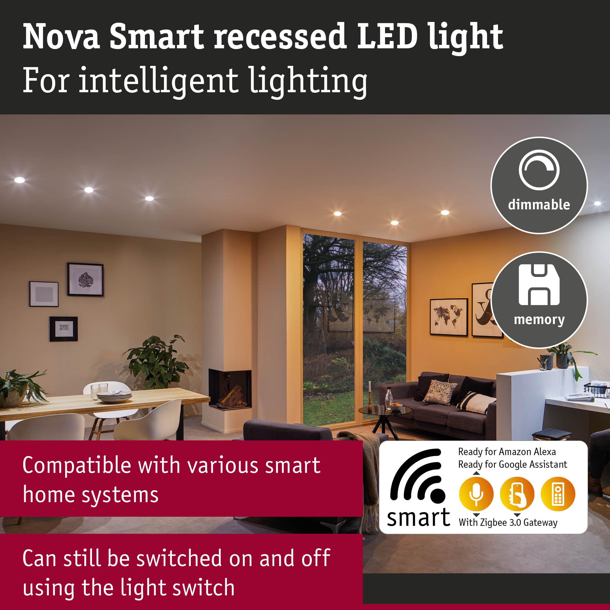 Nova Smart Einbaustrahler: dimmbar, speicherbar, smart.