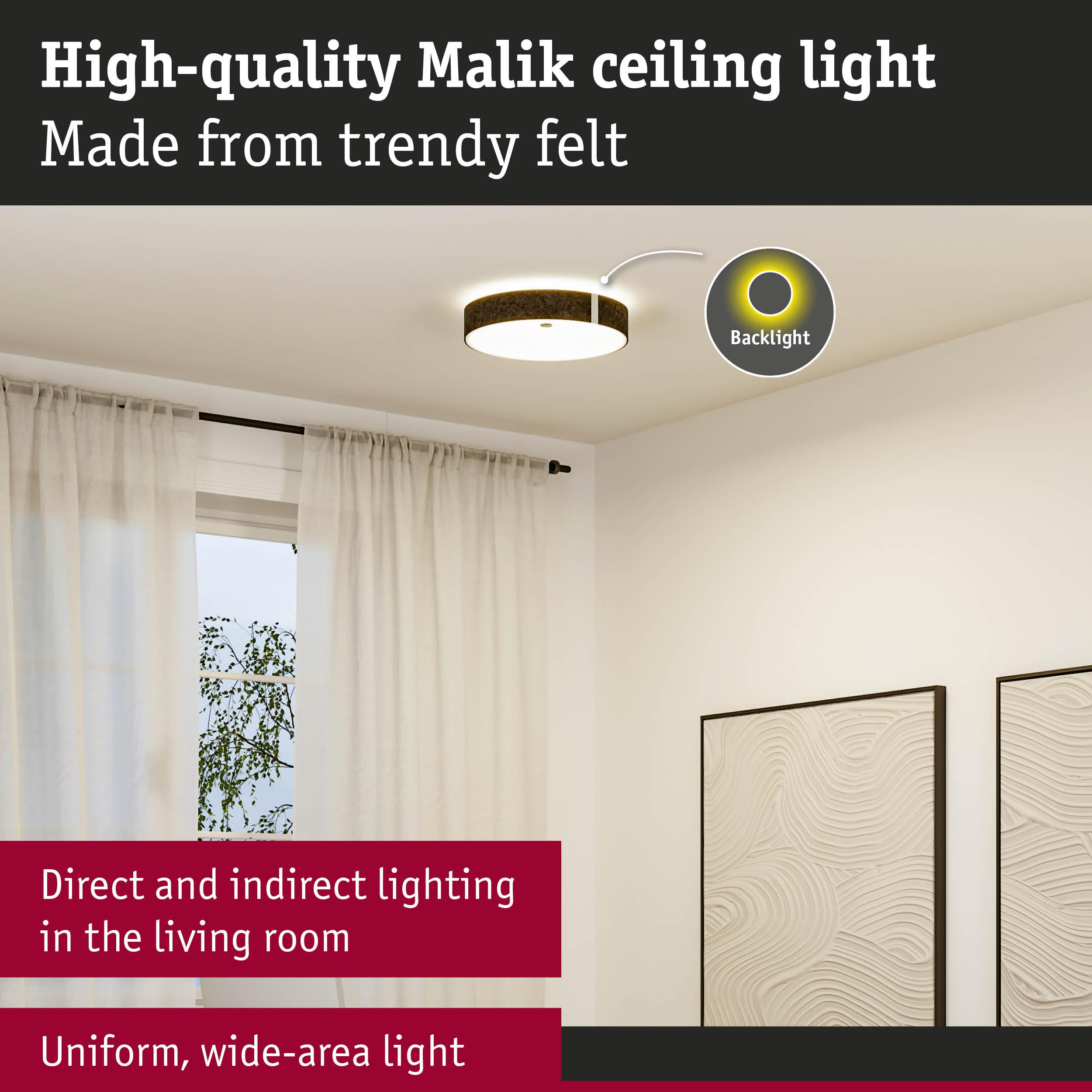 Lampa sufitowa z oświetleniem bezpośrednim i pośrednim.