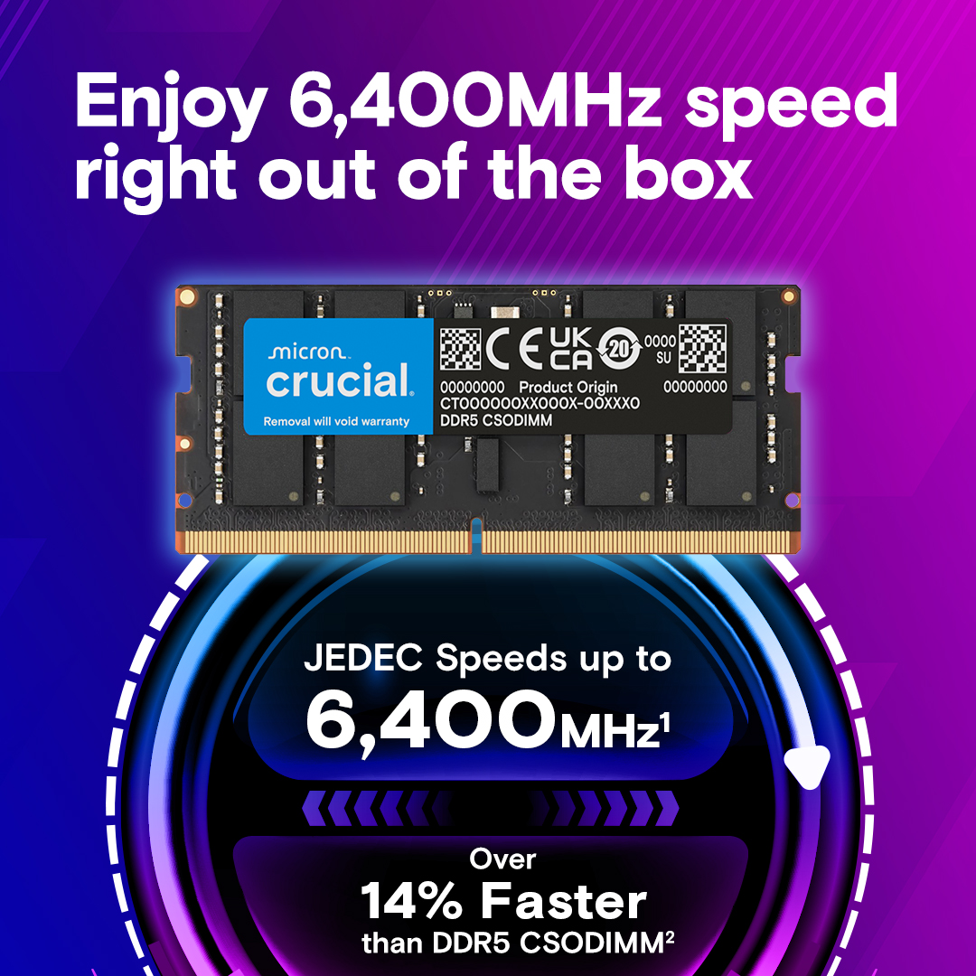 Crucial NTB DDR5 NB CT32G64C52CS5