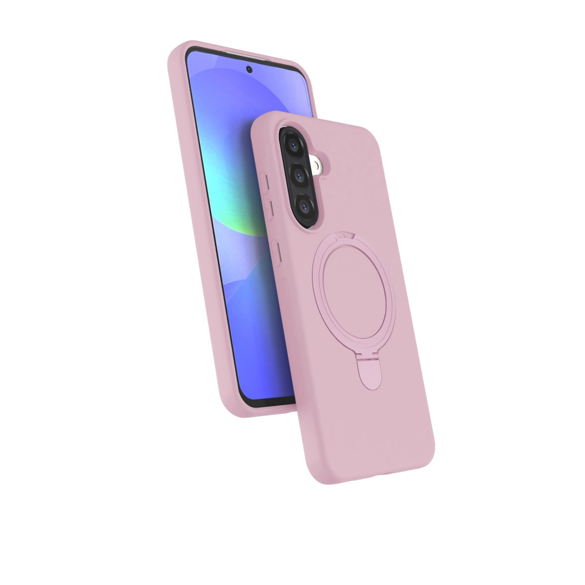 NEWFACE Samsung Galaxy A56 Uyumlu Regal Magsafe Standlı Kapak Telefon Kılıfı Açık Pembe