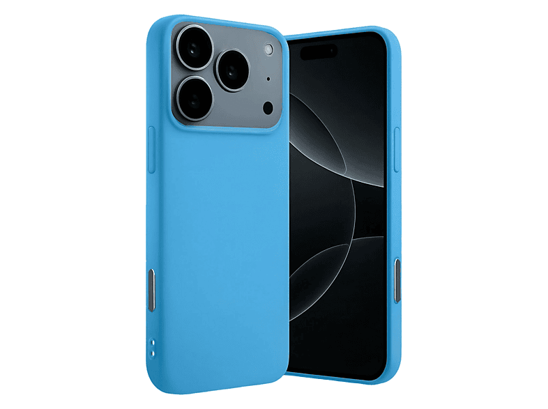 NEWFACE iPhone 17 Pro Uyumlu Nano İçi KadiFE Silikon Telefon Kılıfı Mavi