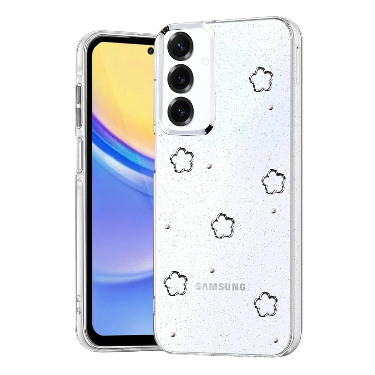 NEWFACE Samsung Galaxy S24 FE Uyumlu Fiyonk Desenli Kapak Telefon Kılıfı Çok Renkli