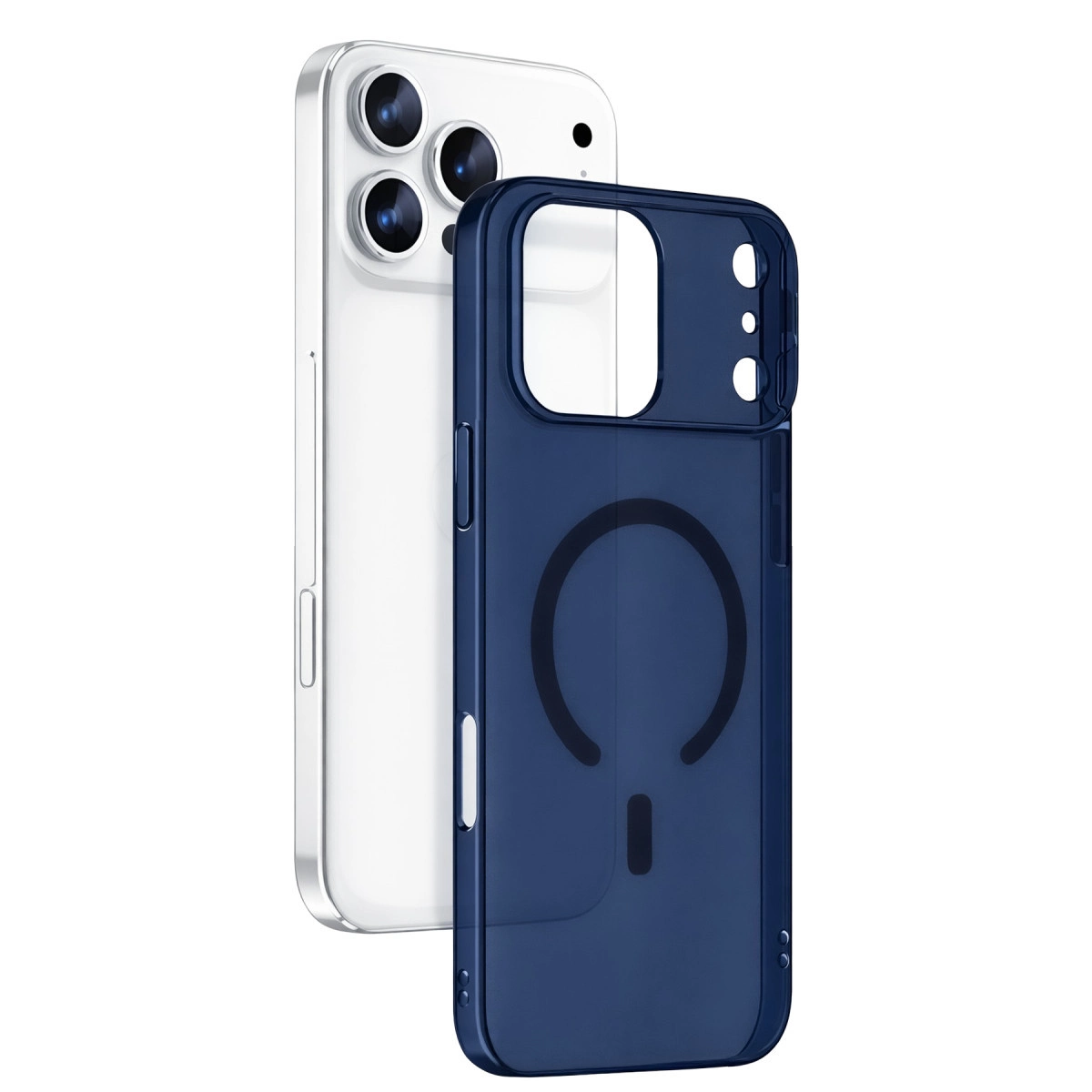 NEWFACE iPhone 17 Pro Max Uyumlu Combo Sert Magsafe Telefon Kılıfı Mavi