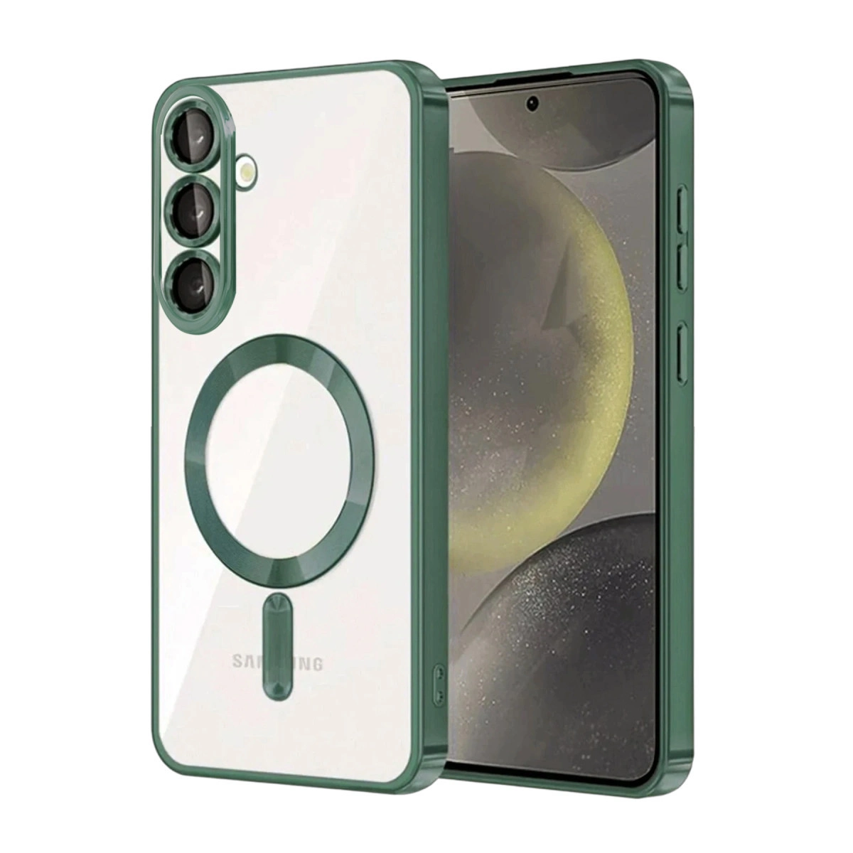NEWFACE Samsung Galaxy S26 Plus Uyumlu Kross Magneticsafe Telefon Kılıfı Koyu Yeşil