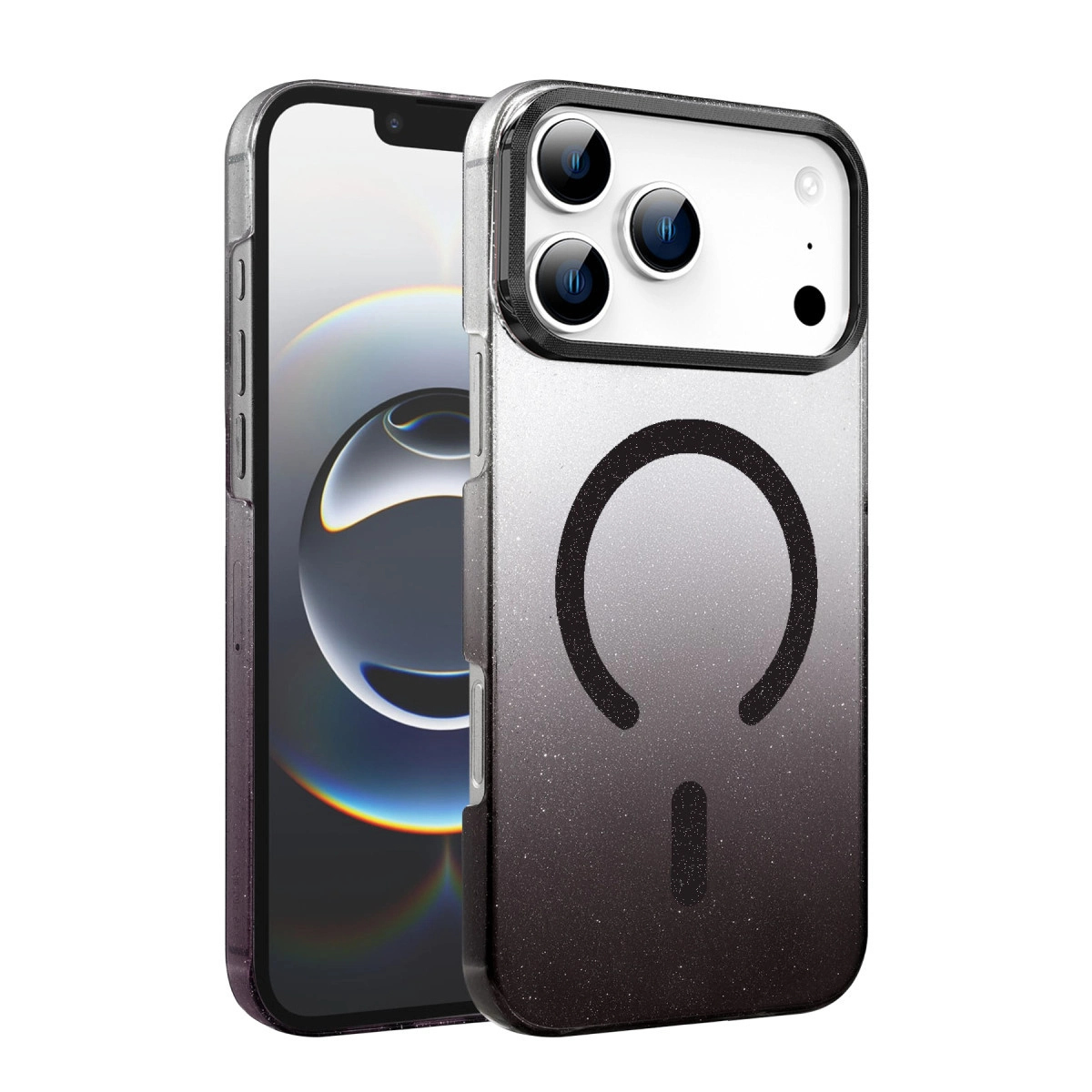 NEWFACE iPhone 17 Pro Uyumlu Glossy Magsafe Telefon Kılıfı Siyah