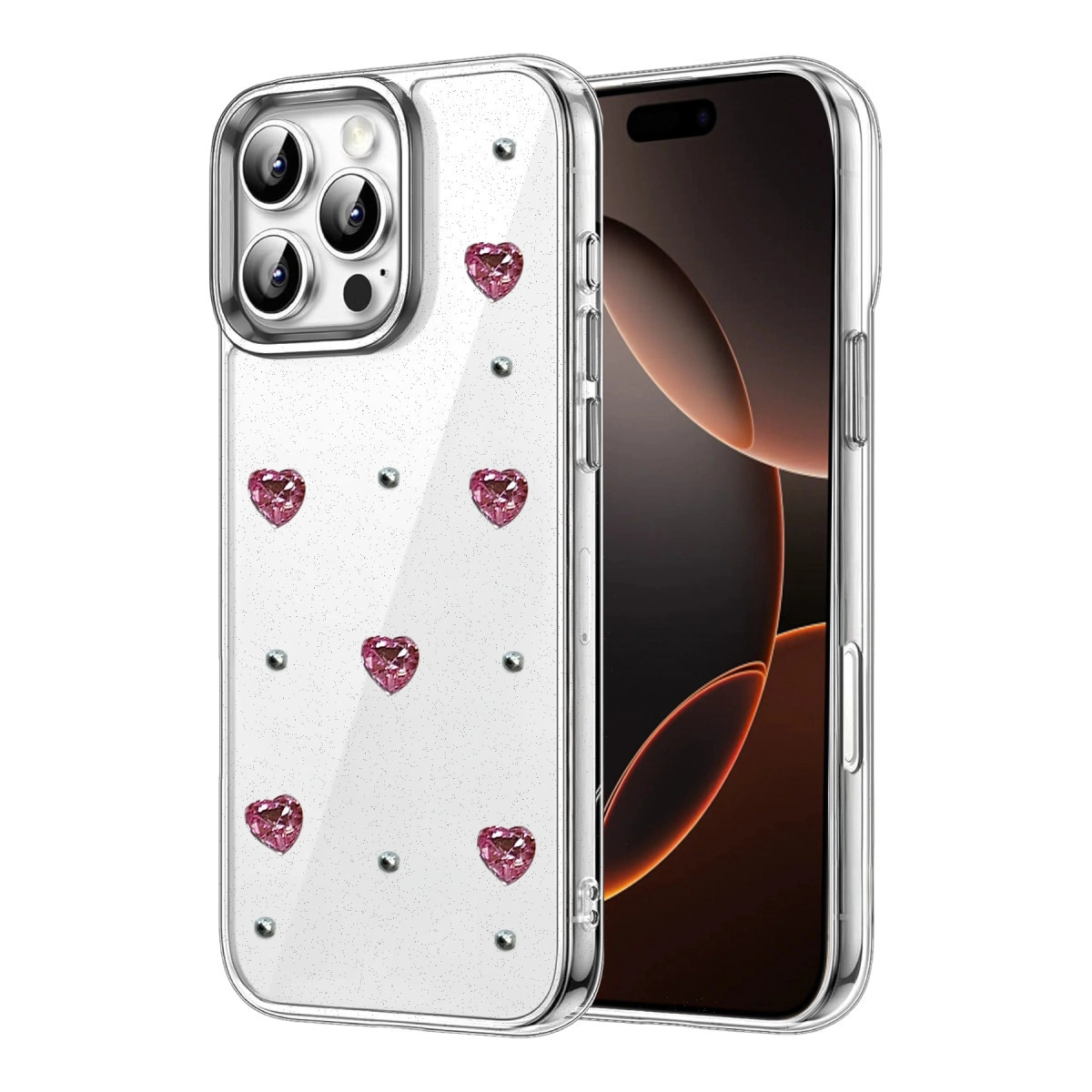 NEWFACE iPhone 16 Pro Uyumlu Fiyonk Desenli Telefon Kılıfı Çok Renkli