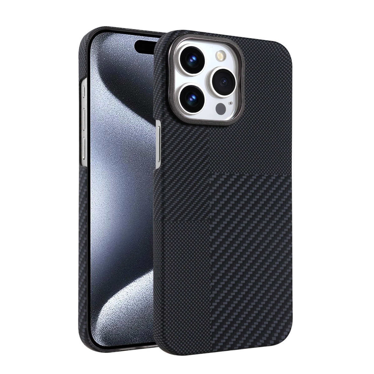NEWFACE iPhone 15 Pro Max Uyumlu Vega Magsafe Telefon Kılıfı Siyah