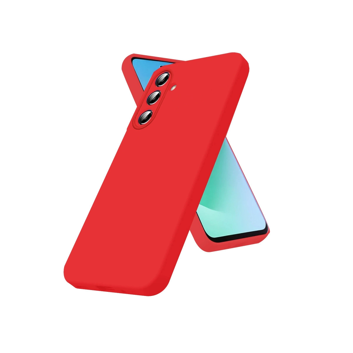 NEWFACE Samsung Galaxy A37 5G Uyumlu First Silikon Telefon Kılıfı Kırmızı