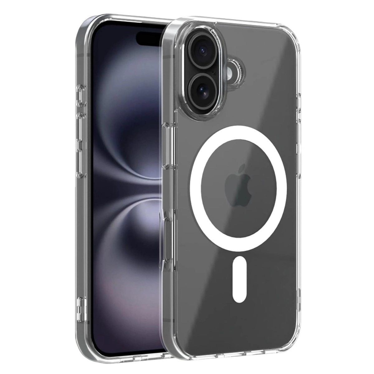NEWFACE iPhone 16 Uyumlu Combo Sert  Magsafe Telefon Kılıfı Şeffaf