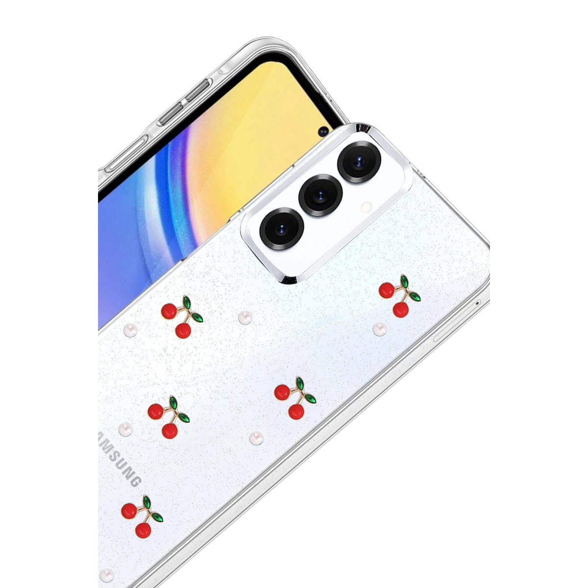 NEWFACE Samsung Galaxy A54 5G Uyumlu Fiyonk Desenli Telefon Kılıfı Çok Renkli