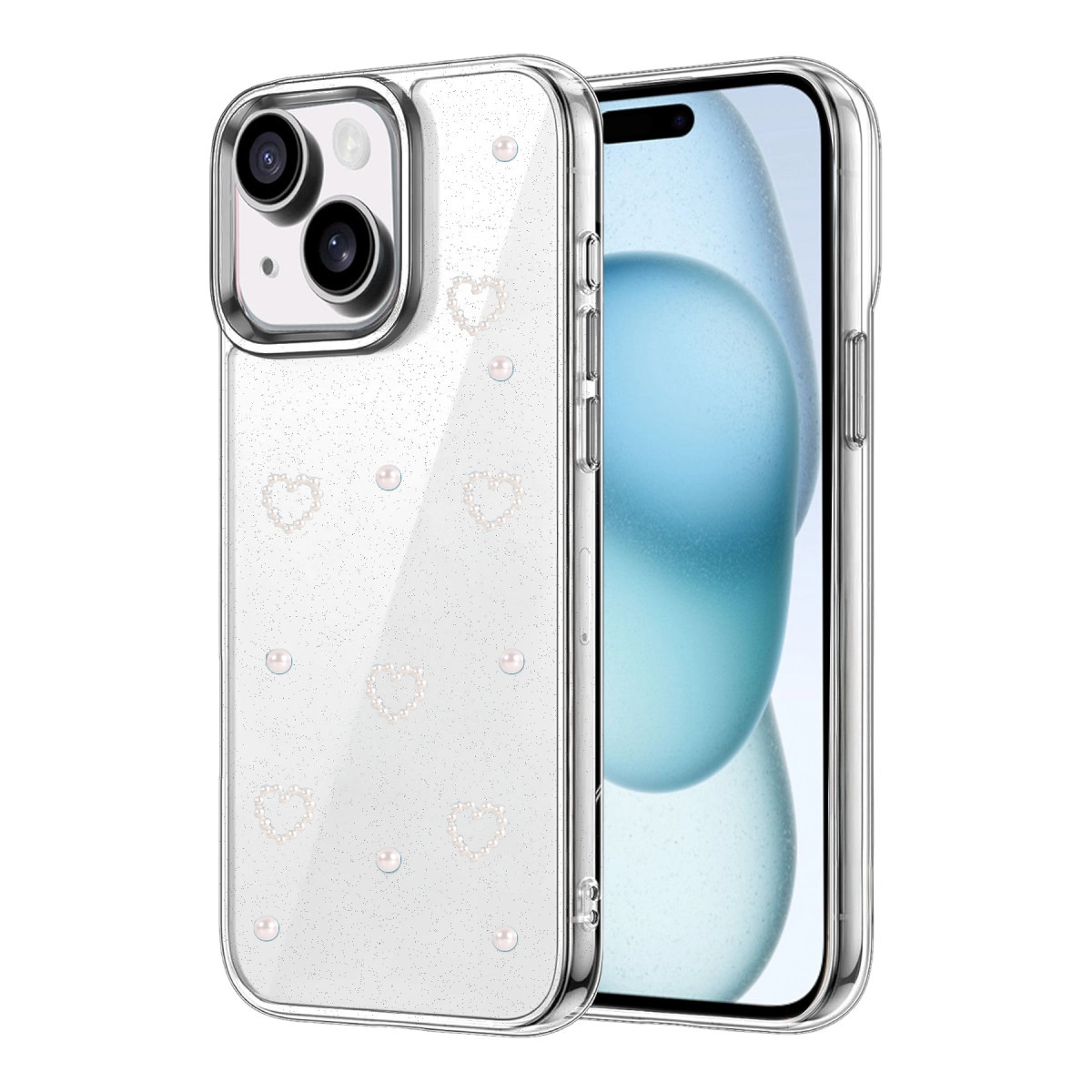 NEWFACE iPhone 15 Plus Uyumlu Fiyonk Desenli Telefon Kılıfı Çok Renkli