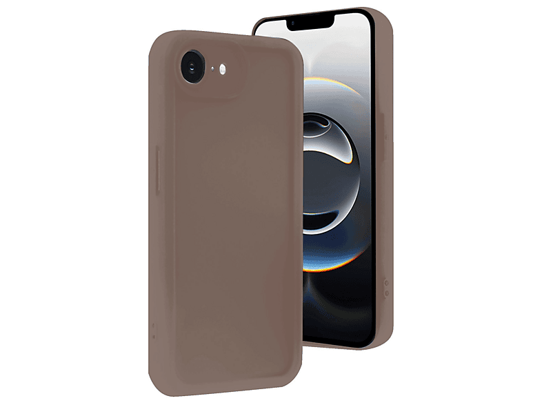 NEWFACE iPhone 16E Uyumlu Viera Silikon Telefon Kılıfı Kahverengi