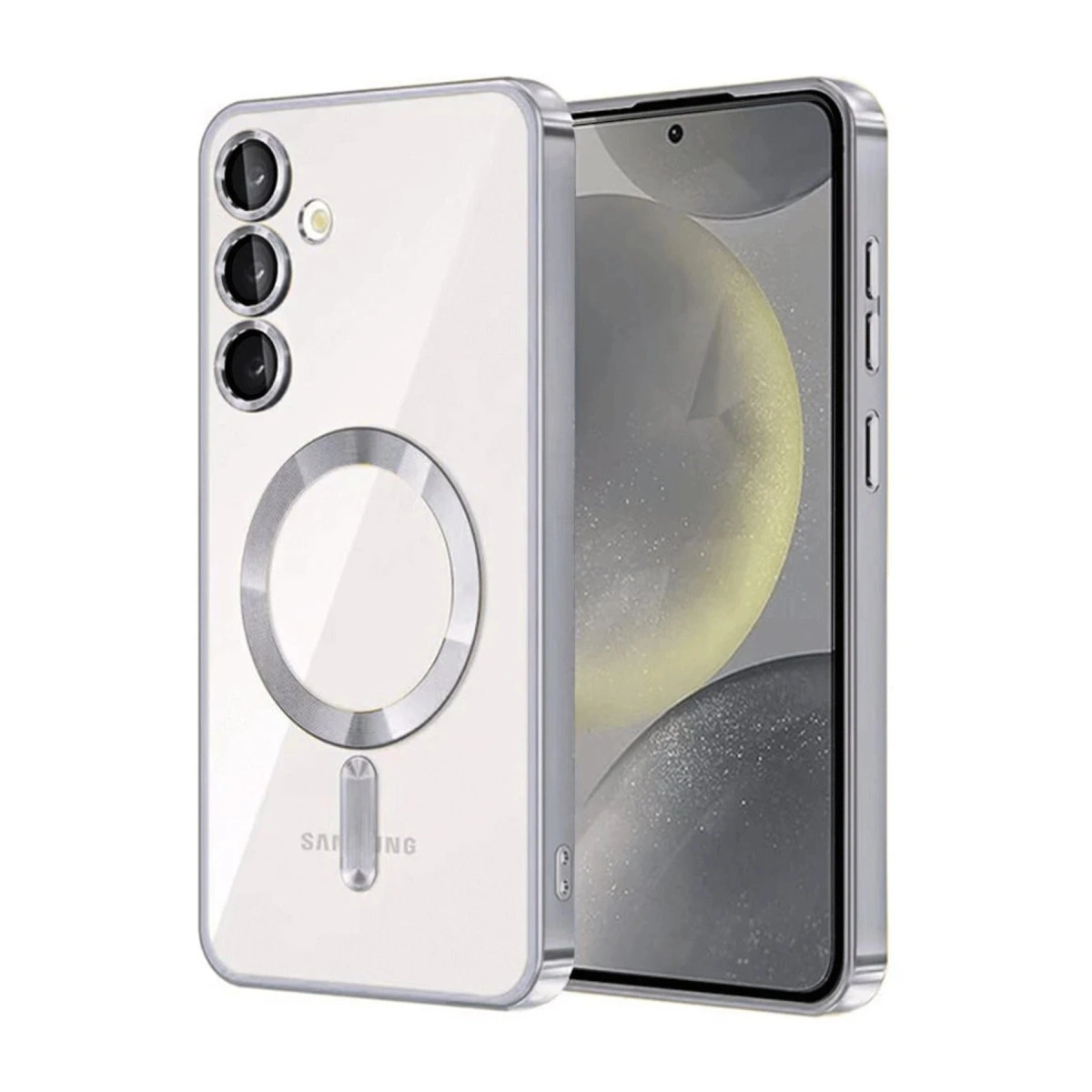 NEWFACE Samsung Galaxy A15 4G Uyumlu Kross Magneticsafe Kapak Telefon Kılıfı Titan Gri