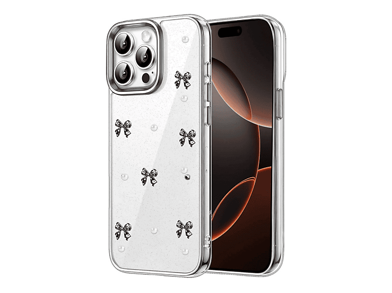 EVIMDEYOKYOK iPhone 15 Pro Max Uyumlu Fiyonk Desenli Kapak Telefon Kılıfı Çok Renkli