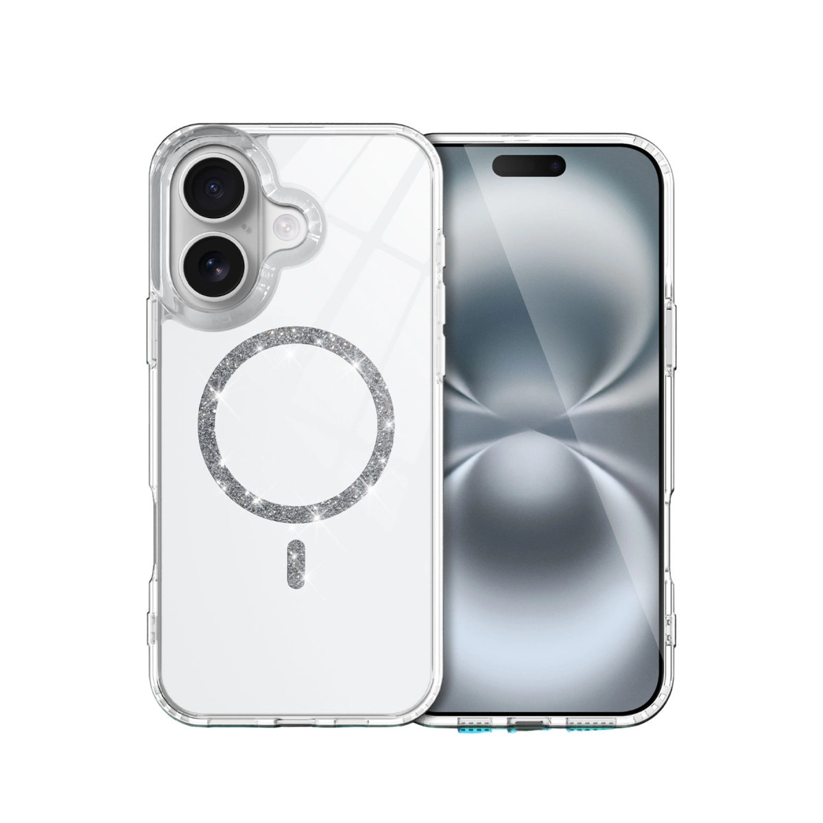 NEWFACE iPhone 17 Uyumlu Live Diamond Magsafe Telefon Kılıfı Şeffaf