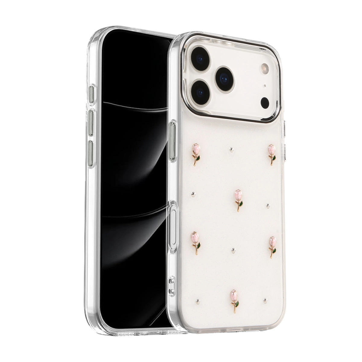 NEWFACE iPhone 17 Pro Max Uyumlu Fiyonk Desenli Kapak Telefon Kılıfı Çok Renkli