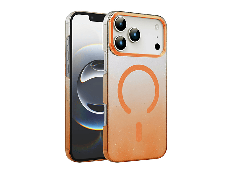 NEWFACE iPhone 17 Pro Max Uyumlu Glossy Magsafe Telefon Kılıfı Turuncu