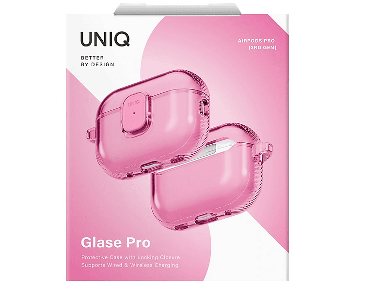 UNIQ Airpods Pro 3 (3.Nesil) Glase Pro Kilitli Kulaklık Kılıfı