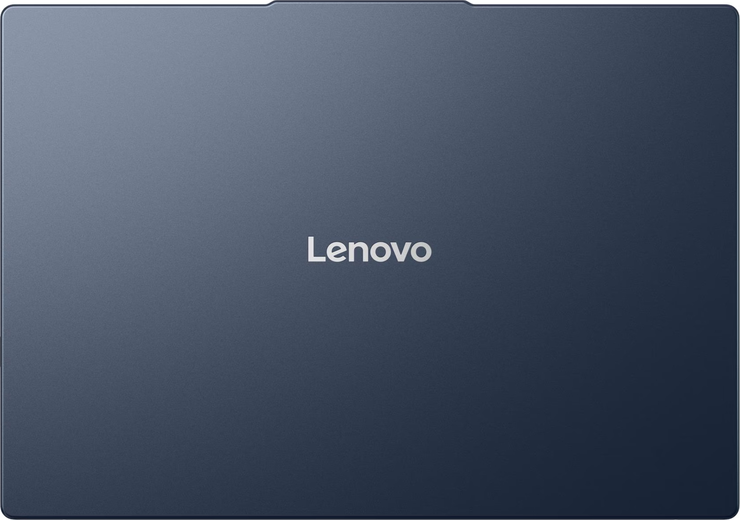 Ortasında Lenovo logosu bulunan koyu gri dizüstü bilgisayar.
