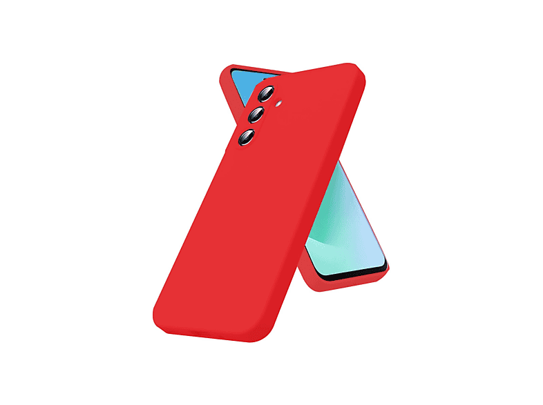 NEWFACE Samsung Galaxy S25 Fe Uyumlu Nano İçi Kadife Silikon Telefon Kılıfı Kırmızı
