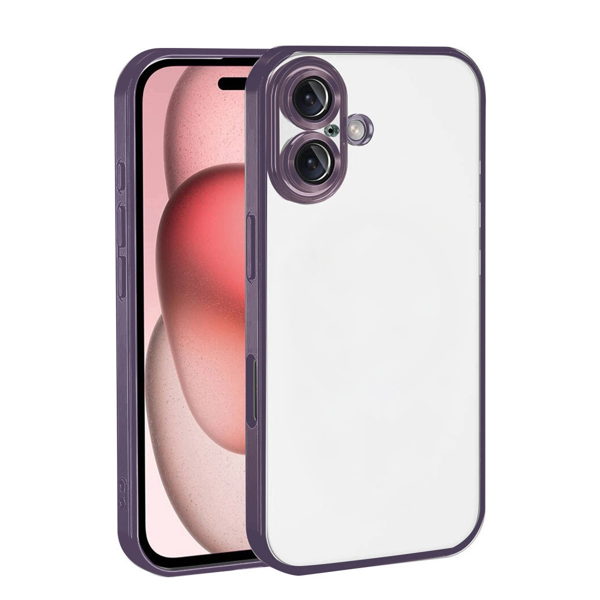 NEWFACE iPhone 17 Uyumlu Kamera Korumalı Lensli Silikon Telefon Kılıfı Mor