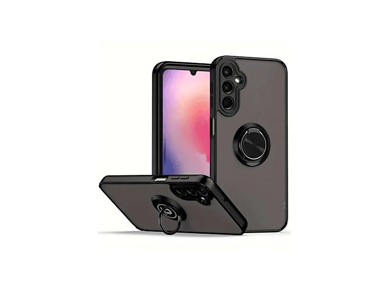 NEWFACE Samsung Galaxy A17 5G Uyumlu Montreal Yüzüklü Silikon Kapak Telefon Kılıfı Siyah