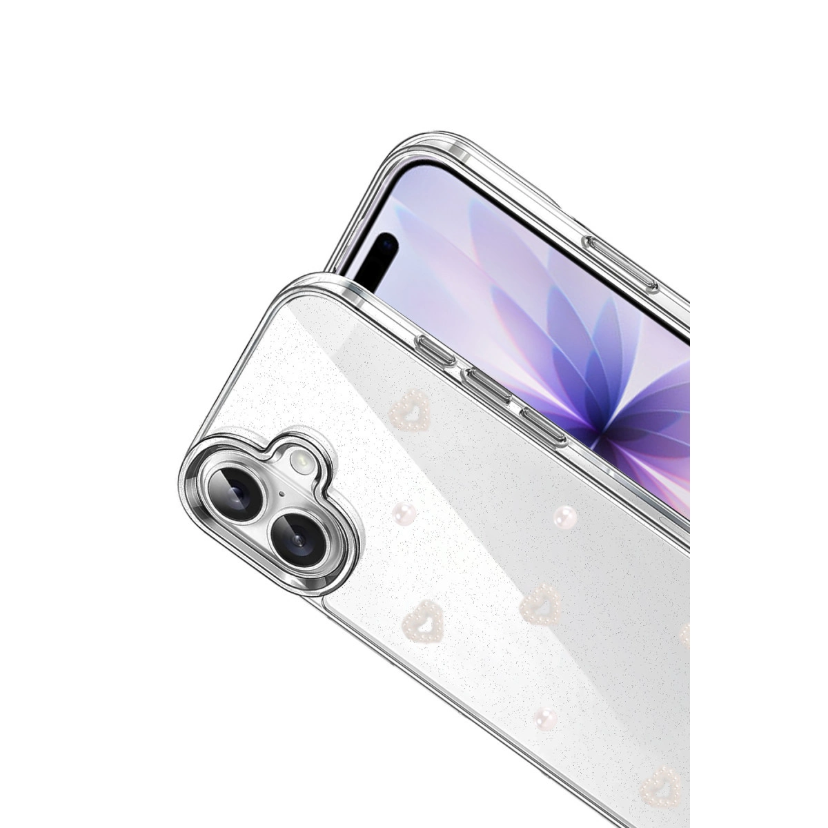 NEWFACE iPhone 16 Plus Uyumlu Fiyonk Desenli Kapak Telefon Kılıfı Çok Renkli