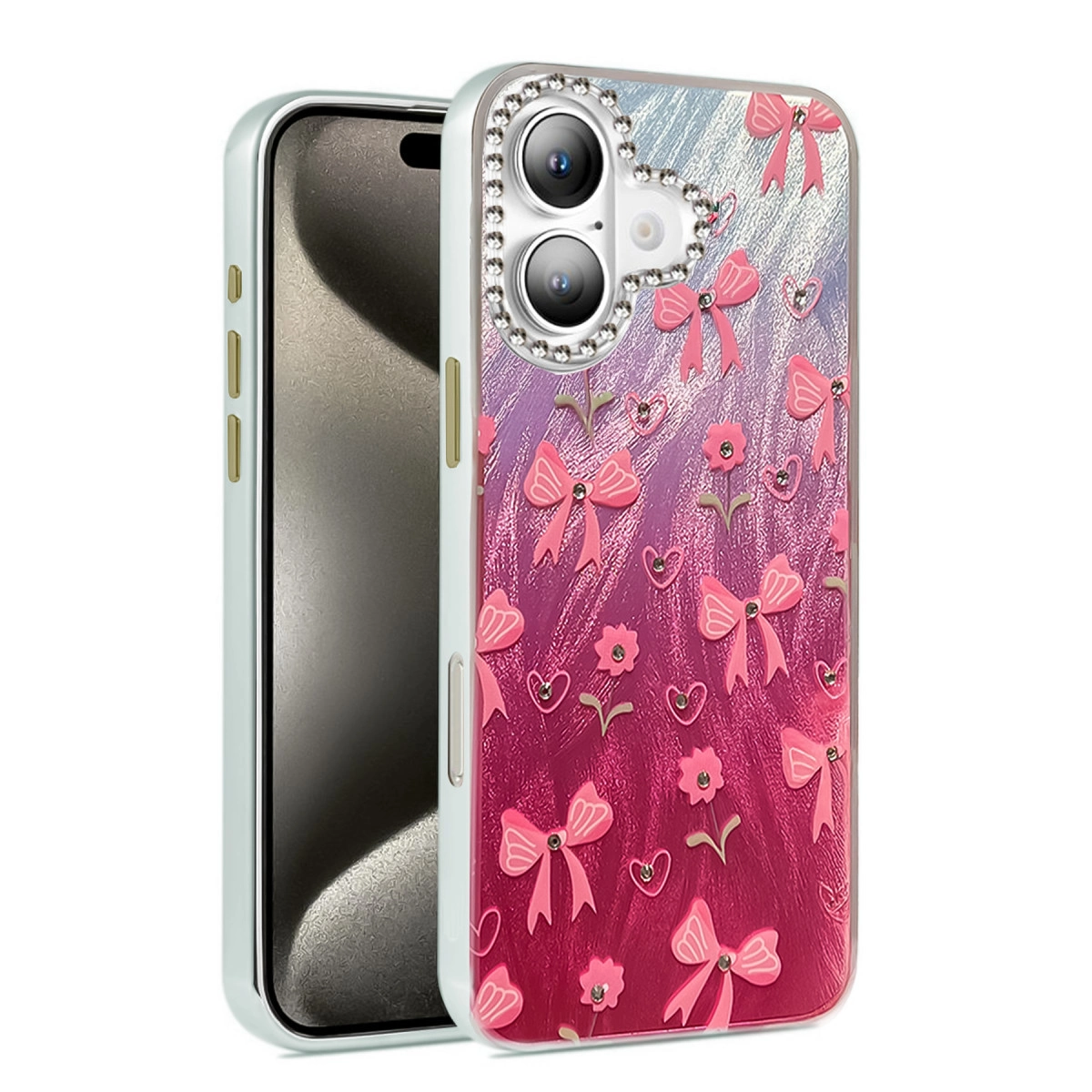 NEWFACE iPhone 16 Plus Uyumlu Blade Aynalı Desenli Kapak Telefon Kılıfı Çok Renkli