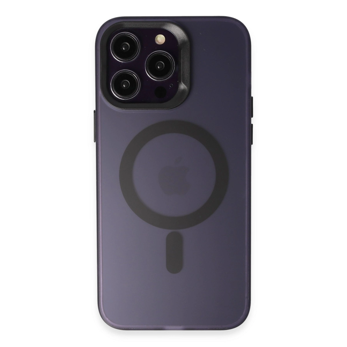 NEWFACE iPhone 14 Pro Max Uyumlu Mateks Magsafe Kapak Telefon Kılıfı Mor