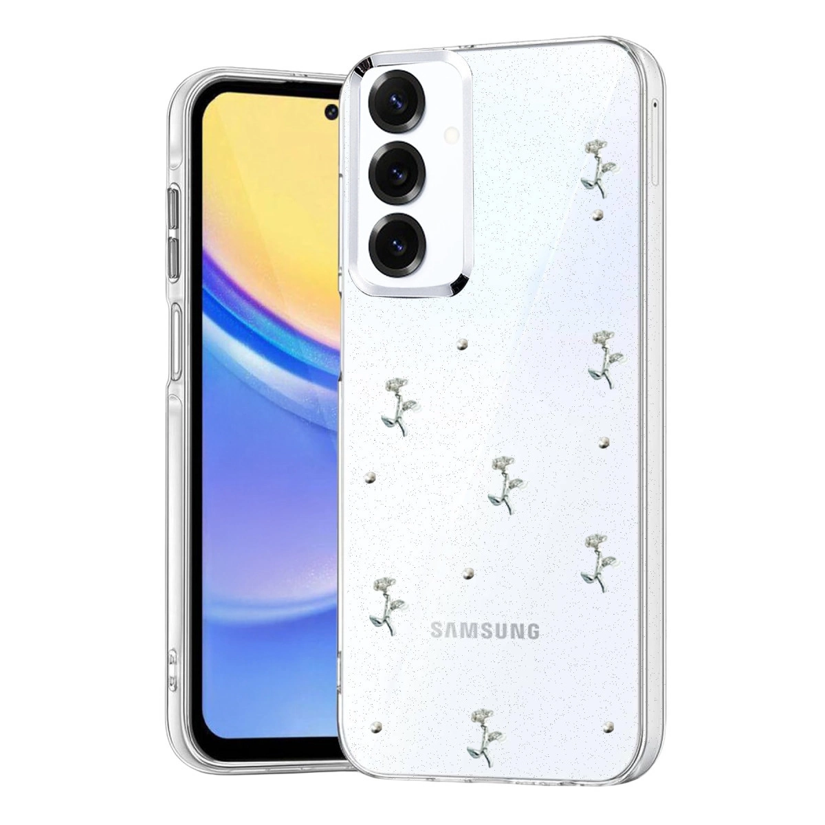 NEWFACE Samsung Galaxy S23 Fe Uyumlu Fiyonk Desenli Kapak Telefon Kılıfı Çok Renkli