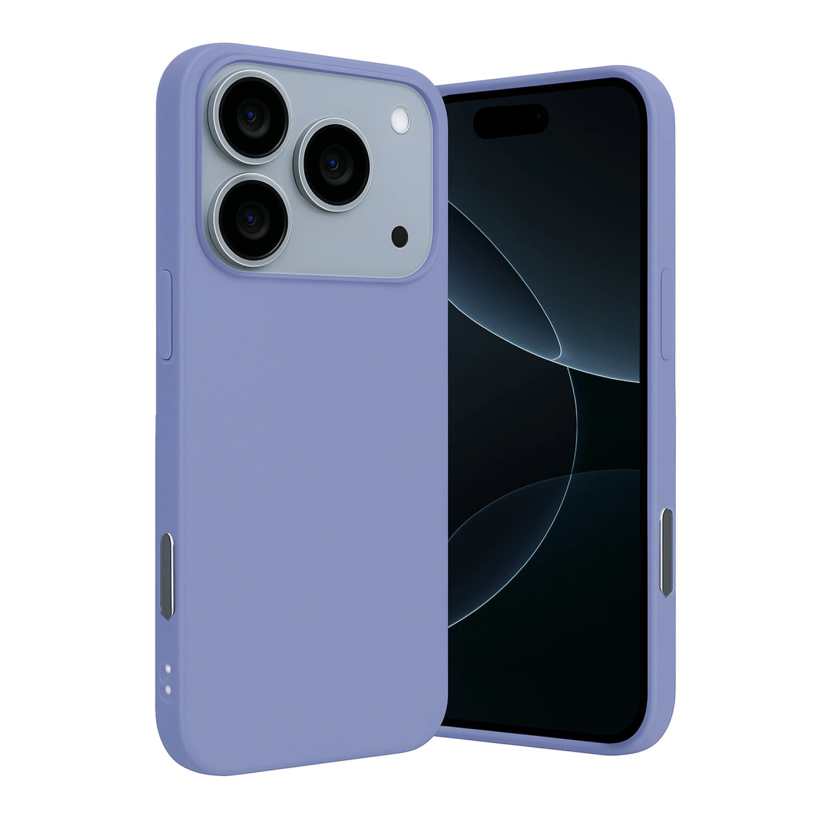 NEWFACE iPhone 17 Pro Uyumlu Nano İçi Kadife Silikon Telefon Kılıfı Lila