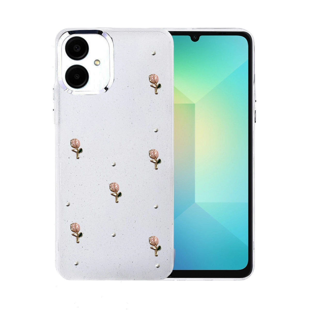 NEWFACE Samsung Galaxy A06 Uyumlu Fiyonk Desenli Kapak Telefon Kılıfı Çok Renkli