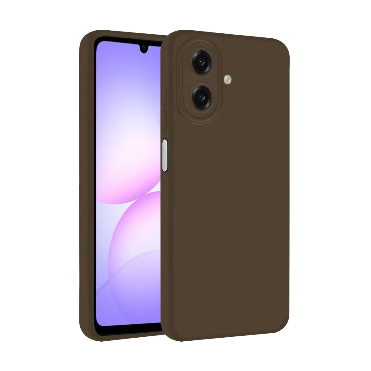 NEWFACE Samsung Galaxy A07 Uyumlu First Silikon Telefon Kılıfı Kahverengi