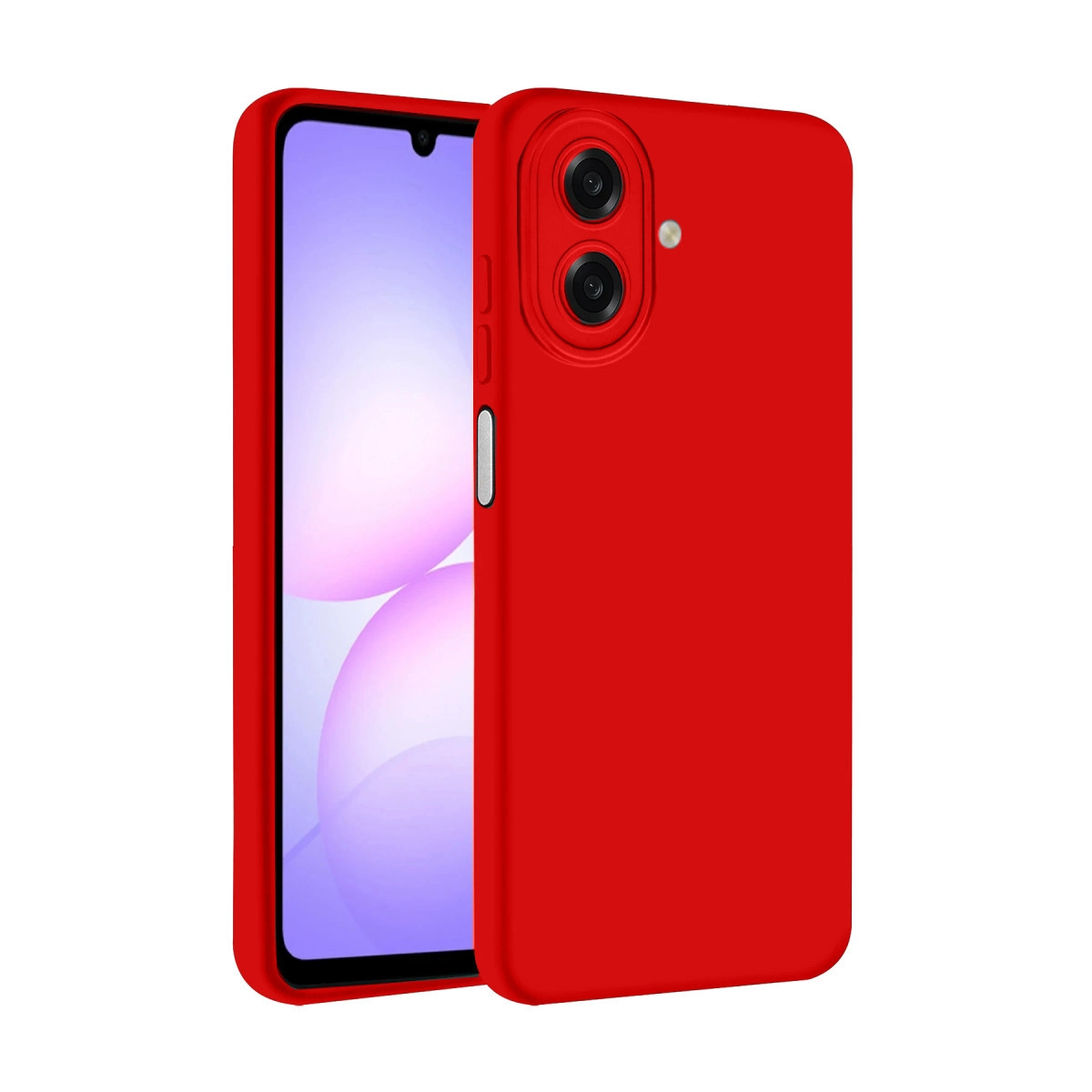 NEWFACE Samsung Galaxy A07 Uyumlu Nano İçi Kadife Silikon Telefon Kılıfı Kırmızı