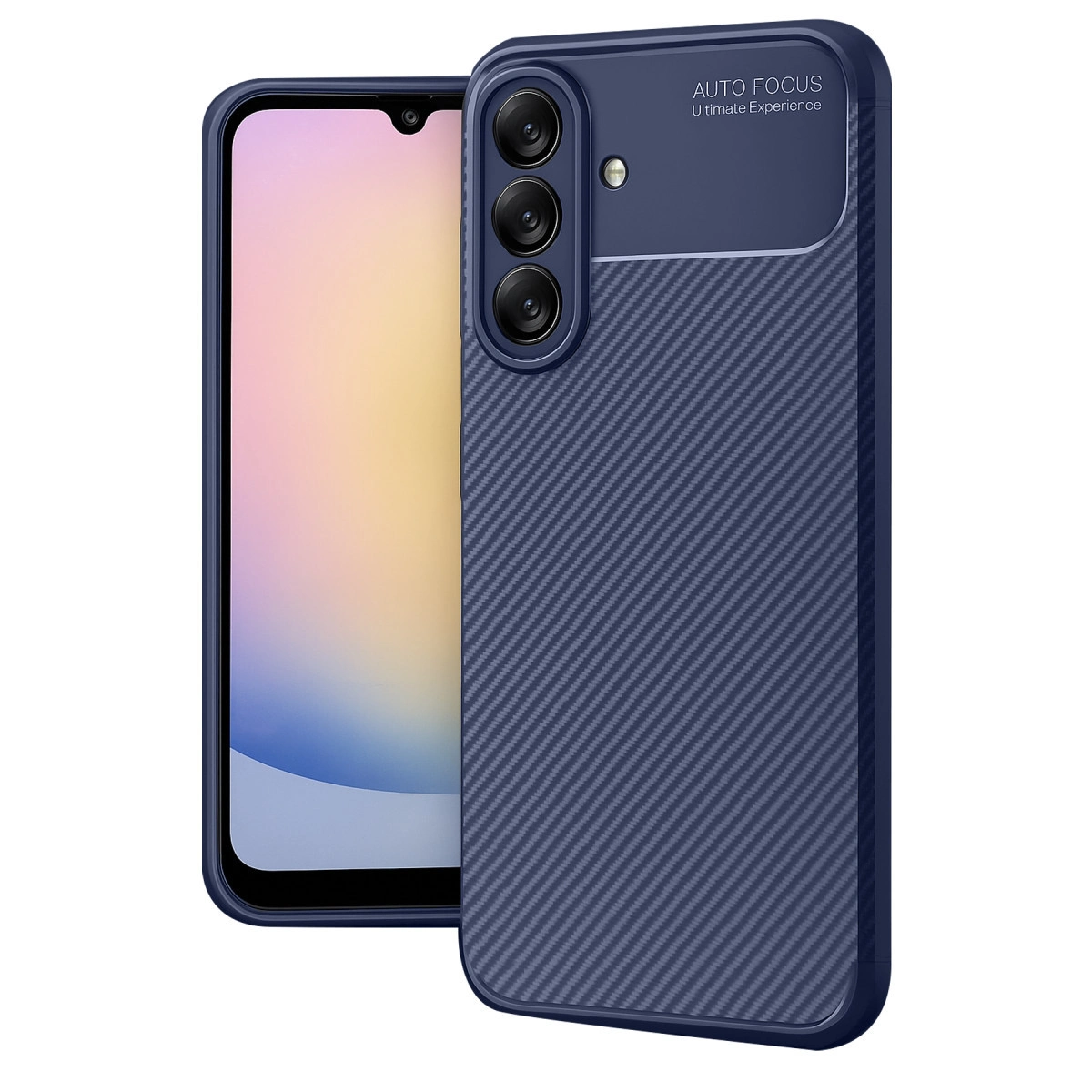 NEWFACE Samsung Galaxy A17 5G Uyumlu Auto Focus Karbon Kapak Telefon Kılıfı Lacivert