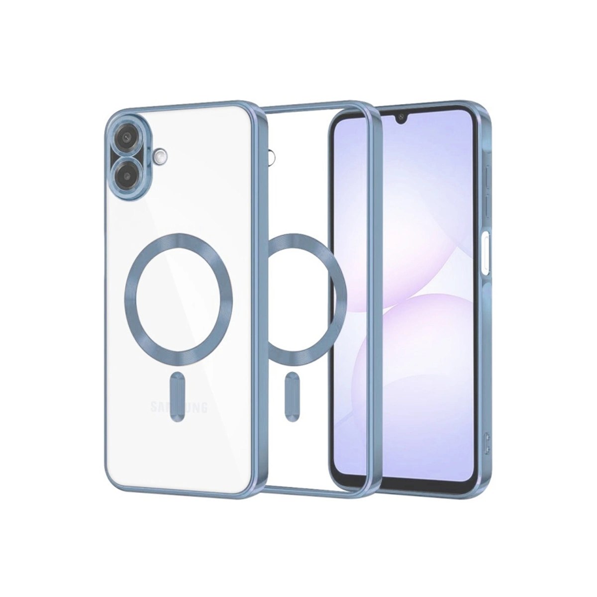 NEWFACE Samsung Galaxy A07 Uyumlu Kross Magneticsafe Kapak Telefon Kılıfı Sierra Blue