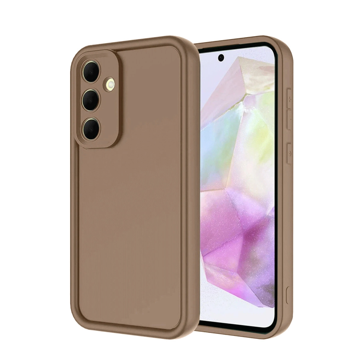 NEWFACE Samsung Galaxy A17 5G Uyumlu Viera Silikon Telefon Kılıfı Kahverengi