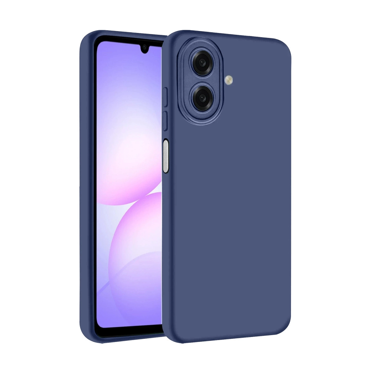 NEWFACE Samsung Galaxy A07 Uyumlu Nano İçi Kadife Silikon Telefon Kılıfı Lacivert