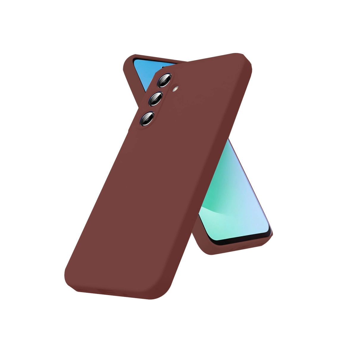 NEWFACE Samsung Galaxy S25 FE Uyumlu First Silikon Telefon Kılıfı Bordo