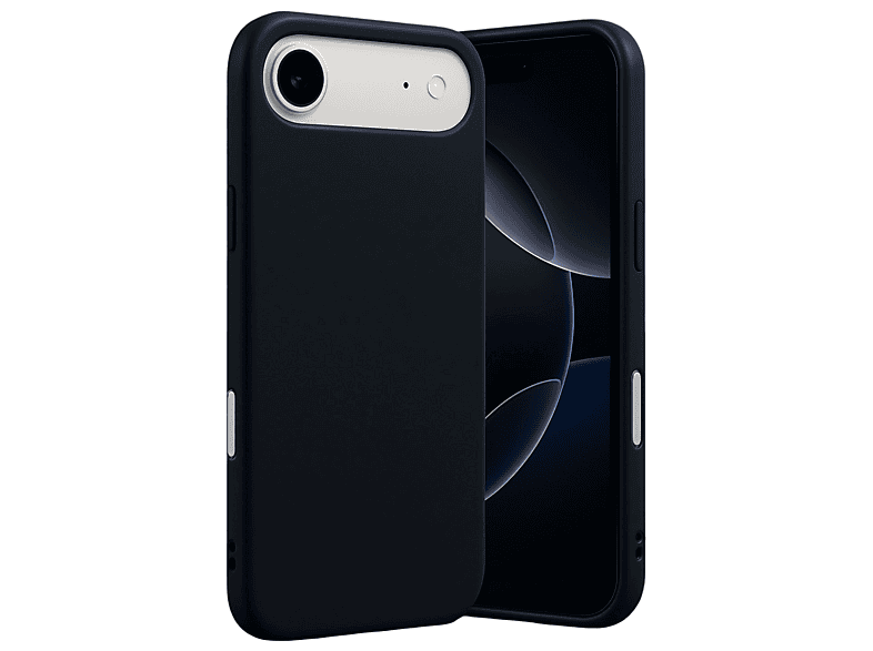 NEWFACE iPhone 17 Air Uyumlu Nano İçi Kadife Silikon Telefon Kılıfı Siyah
