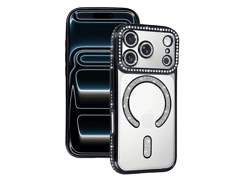 EVIMDEYOKYOK iPhone 17 Pro Max Uyumlu Joke Simli Magneticsafe Telefon Kılıfı Siyah